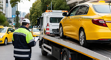 Sakarya'da kuralları ihlal eden 8 ticari taksi trafikten men edildi