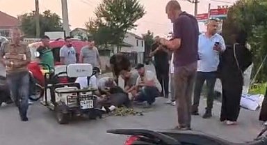 3 tekerli elektrikli bisiklet devrildi: 1 ağır yaralı