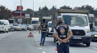 Arnavutköy'de hafriyat kamyonlarına sıkı denetim: 70 sürücü ve araç sahibine 701 bin lira ceza