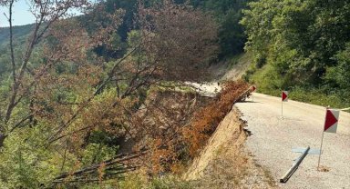 Bolu'da heyelan nedeniyle Taşkesti-Abant yolu 1 aydır kapalı