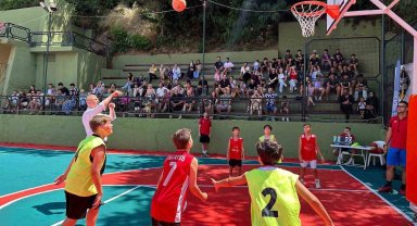 Değirmendere Sahilinde basketbol heyecanı