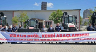 Esenyurt Belediyesi araç filosuna 5 yeni iş makinesi kazandırdı