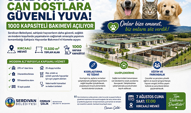 SERDİVAN'DA CAN DOSTLARA GÜVENLİ YUVA! 1000 KAPASİTELİ BAKIMEVİ AÇILIYOR
