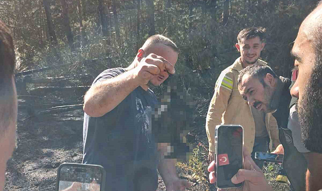 Akıma kapılan kuş ormanda yangına neden oldu