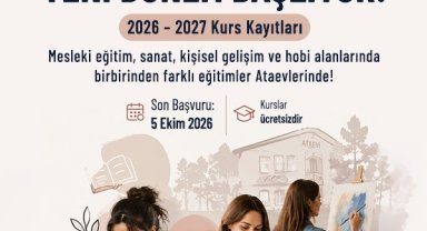 Ataevlerinde yeni dönemde 20'den fazla kurs Ataşehirlilerle buluşacak
