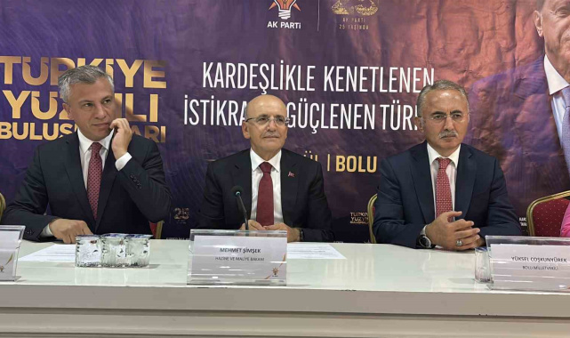 Bakan Şimşek Bolu'da iş dünyası ve teşkilatla buluştu