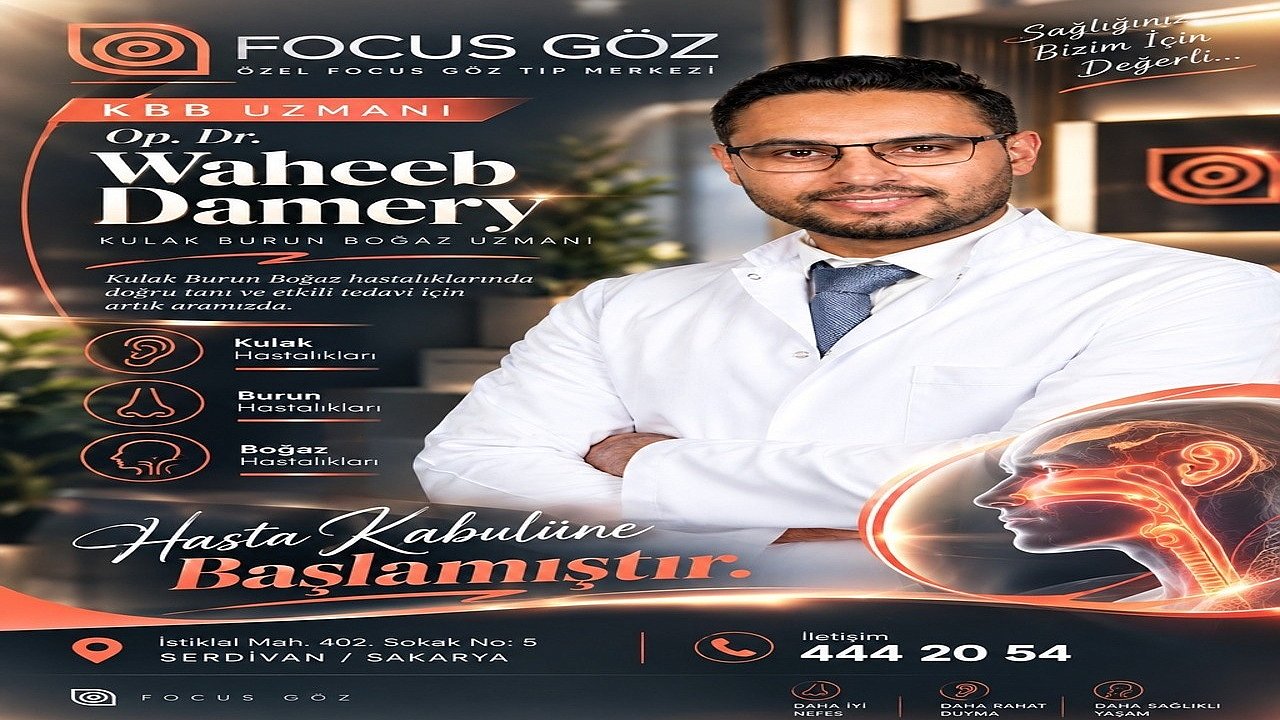 Dr. Waheeb Damery Özel Focus Göz Tıp Merkezi’nde göreve başladı