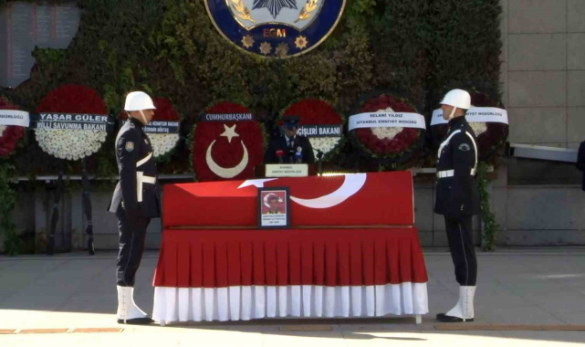 Esenurt'ta denetim sırasında şehit olan polis memuru için tören düzenlendi