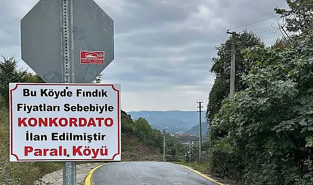 FINDIK FİYATLARINA İRONİK TEPKİ: PARALI KÖYÜ “KONKORDATO” İLAN ETTİ!