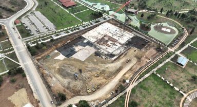 Gebze Millet Bahçesi Camii'nde temel ve betonarme mesaisi