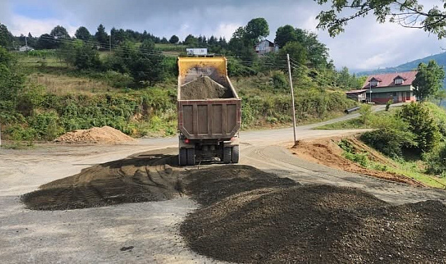 Kardüz yolunda asfalt çalışması için hazırlıklar sürüyor