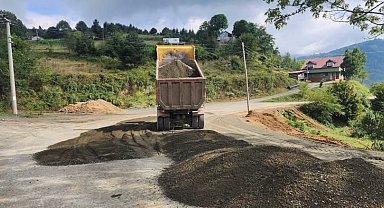 Kardüz yolunda asfalt çalışması için hazırlıklar sürüyor