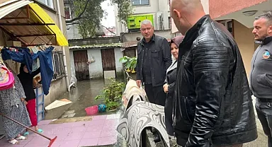 SERDİVAN'DA SAĞANAK MESAİSİ: BAŞKAN ÇELİK ÇALIŞMALARI YERİNDE İNCELEDİ