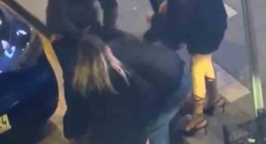 Bolu'da kadınların kavgası kamerada