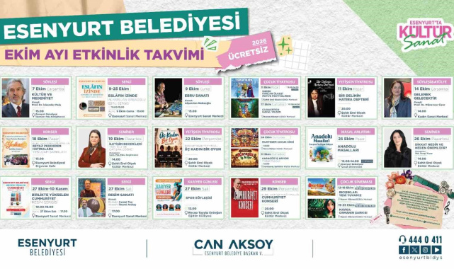 Esenyurt'ta Ekim ayı Kültür ve Sanat etkinlikleri başlıyor