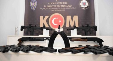 Kocaeli'de 25 yivsiz av tüfeği ele geçirildi