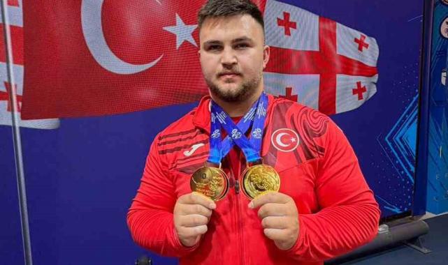 Milli halterci Selahattin Altın'dan Avrupa Şampiyonası'nda 2 altın madalya
