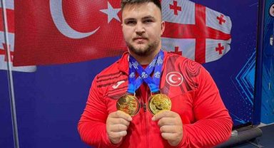 Milli halterci Selahattin Altın'dan Avrupa Şampiyonası'nda 2 altın madalya