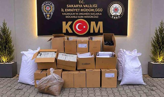 Sakarya'da binlerce makaron ele geçirildi: 2 gözaltı
