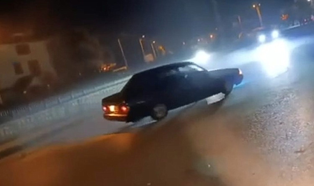 Sakarya'da drift atan sürücüye 140 bin lira ceza