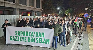 Sapanca'da Gazze'ye destek yürüyüşü